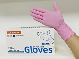 ANBOSON Nitrile gloves 5mil_Pink 100PCS